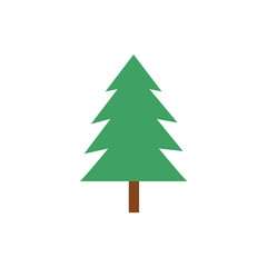 Winter fir tree isolated on white background.