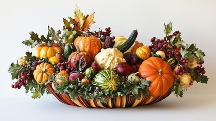Pumpkin Thanksgiving Vegetable Basket