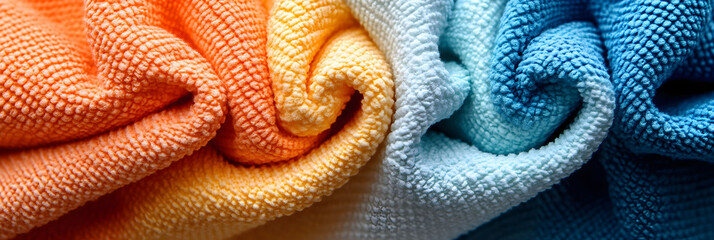 Obraz premium Colorful Microfiber Cleaning Cloths