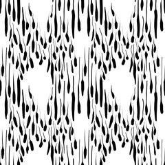 Seamless abstract textured pattern. Simple background with black, white texture. Digital brush strokes. Lines. Design for textile fabrics, wrapping paper, background, wallpaper, cover.