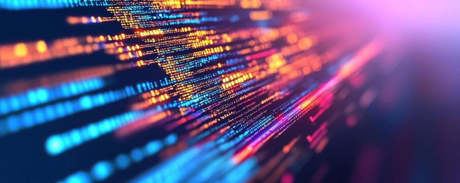 Holographic algorithm coding assistant, glowing code layers, advanced digital workspace