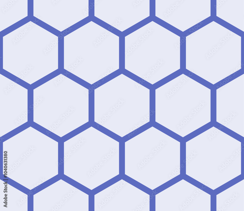 Poster geometric pattern. indigo color on matching background. plain hexagon grid with bold cells. large he