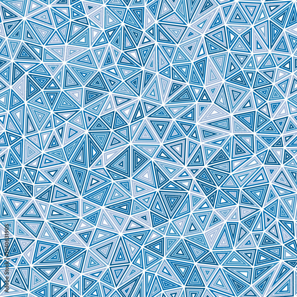 Poster triangle shapes background. compact triangles size. multiple repeated inner triangles. multicolored 