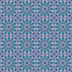 Pattern with crochet granny square with flowers wallpaper handmade decorative art design print	