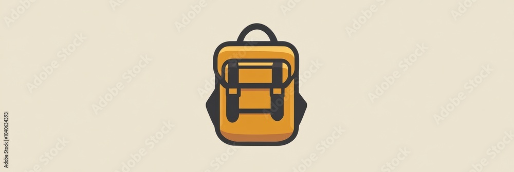 Poster This graphic features a clean and simple backpack design, perfect for representing adventure and a spirit of exploration on the go. Generative AI