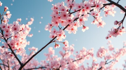 Cherry Blossom Serenity: Vibrant Spring Beauty in Blooming Trees Photography