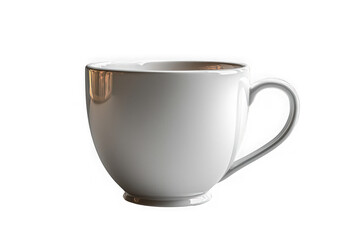 White Mug isolated on transparent background, png file, no background png file