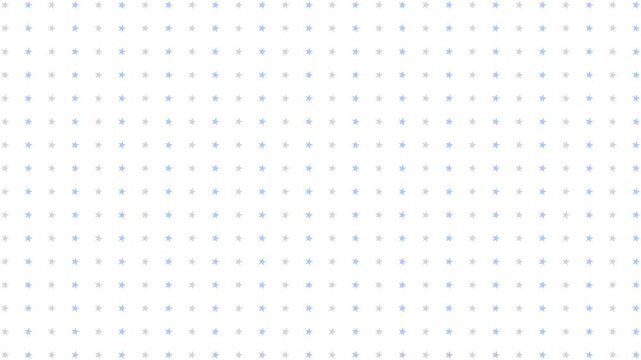 Striped stars pattern white background with blue stars rotated seamless loop animation motion graphics background