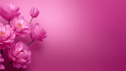 pink flowers on a pink background