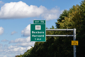 exit 75 from I 495 for MA-111 toward Boxboro and Harvard, Massachusetts