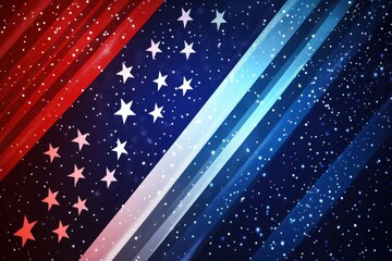 Fototapeta premium American Flag Banner for Sports or Holiday Celebration