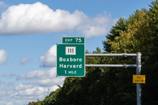 exit 75 from I 495 for MA-111 toward Boxboro and Harvard, Massachusetts