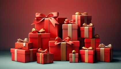 Obraz premium christmas gift boxes
