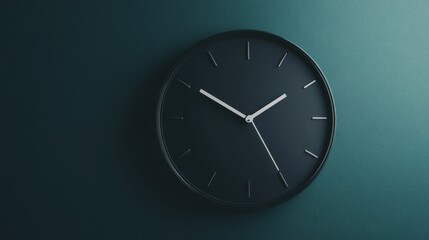 A stylish wall clock with sleek design and minimalistic features, symbolizing the passage of time and precision, Timekeeping scene