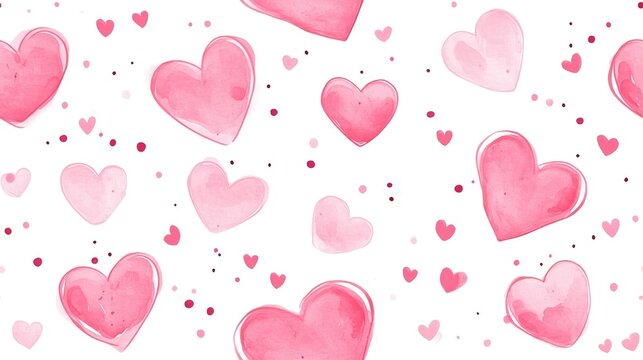 A beautiful abstract design featuring pink hearts on a white background suitable for Valentine s Day social illustrations
