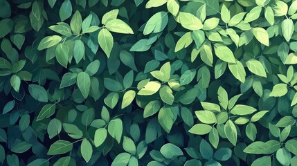 A close up view of a lush green foliage wall