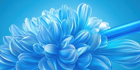 Obraz premium Intense close-up of a flower resembling a blue chalk stick, Close-up of a flower that looks like a blue chalk stick