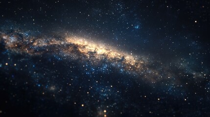 Naklejka premium 3D cartoon visualization of a galaxy cosmos and the Milky Way against a dark sky