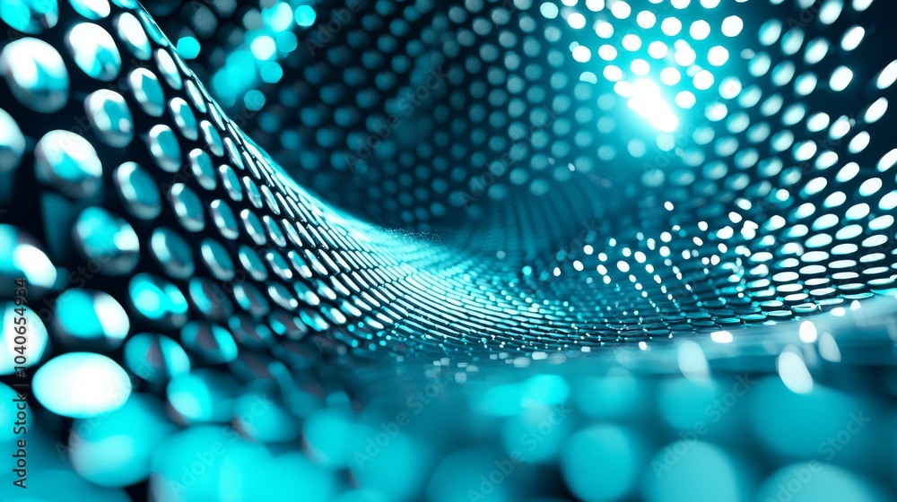 Poster the dark background is composed of connecting dots and lines. the image is 3d rendered in 4k. backgr