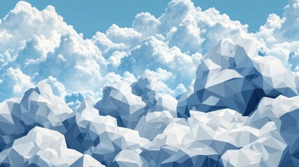 Seamless illustration of irregular polygonal patches with a cloudy texture