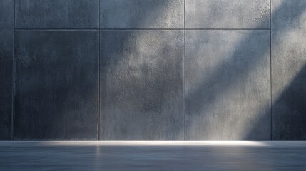 3D rendering of a gray cement wall background