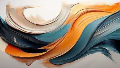 絵筆で描かれたような太いストロークがさまざまな方向に流れる抽象的なビジュアル