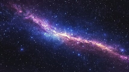 Naklejka premium 3D cartoon rendering of a starry sky featuring the Milky Way and stars against a dark backdrop