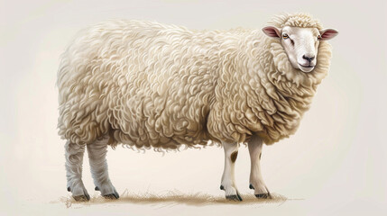 Fototapeta premium Simple sheep illustration for Eid ul Adha