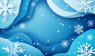 Horizontal Design winter template banner with abstract geometric shape background.