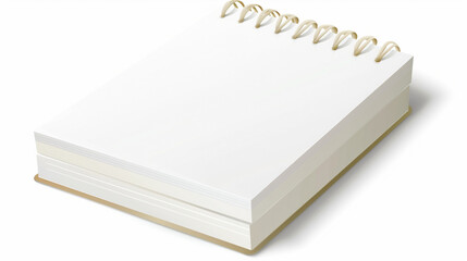 Simple transparent PNG notepad on an isolated 