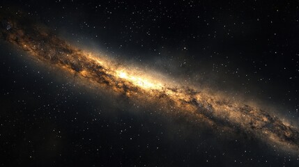 Fototapeta premium Close up of the Milky Way featuring a low noise high quality 3D cartoon rendering captured through a star tracker