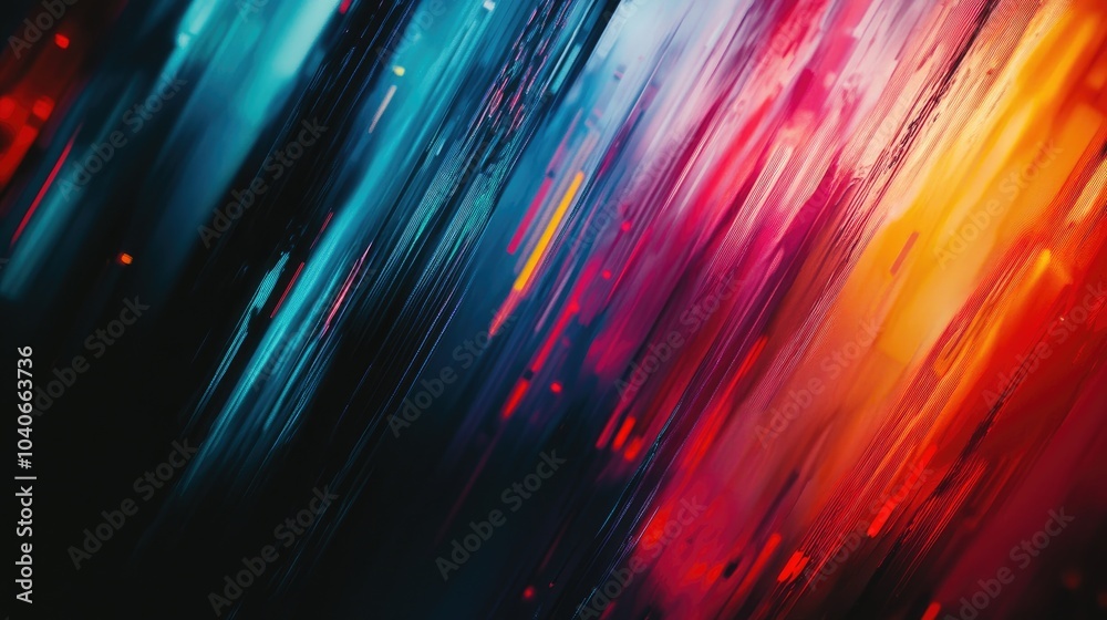 Poster 3d rendering of abstract blurred motion backgrounds in multiple colors
