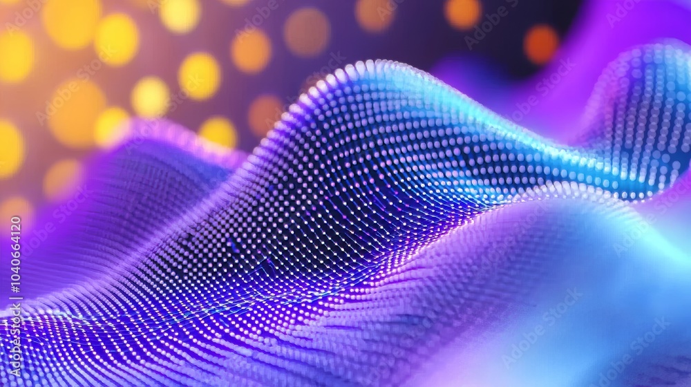 Poster flow of big data in the blockchain. connectivity between networks. concept of ai technology, digital