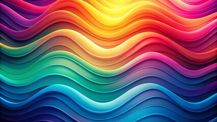 Obraz premium wallpaper from wavy shapes filled colorful gradient 