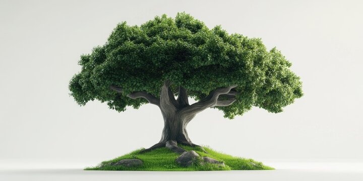 Capoc tree displayed on a white backdrop, Capoc tree on white background