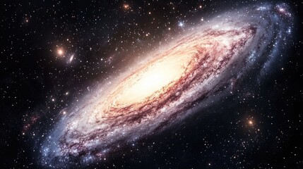 Fototapeta premium Original galaxy image in a 3D cartoon rendering style