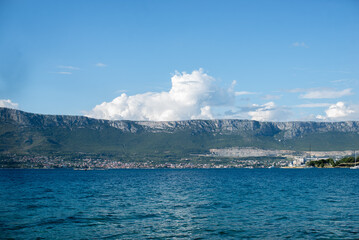 sea, water, sky, landscape, ocean, island, mountain, nature, cloud, coast, lake, travel, clouds, mountains, beach, blue, horizon, summer, bay, coastline, boat, hill, holiday, shore, panorama