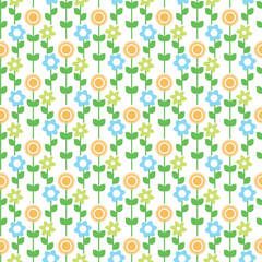 A Vibrant and Colorful Floral Pattern Design Perfect for Fabric and Beautiful Wallpaper