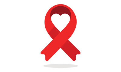 World AIDS Day December 01  Vector Illustration. AIDS or HIV celebration day for poster, flyer, banner, red ribbon and globe blood drops with isolated white backgrounds