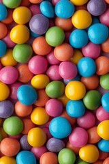 Colorful Medley of Glossy Candy Spheres