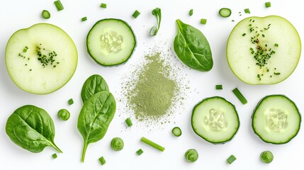 Vibrant Green Ingredients for a Healthy Dish