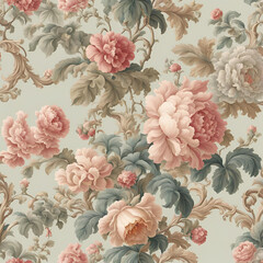 Papel de parede floral.