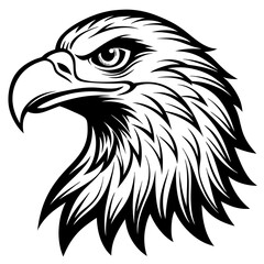 eagle head  silhouette vector illustration