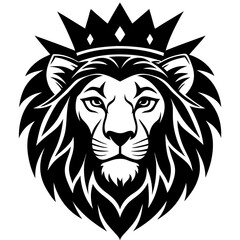 Obraz premium lion head mascot silhouette