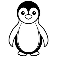 penguin on white