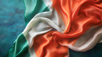  Indian Flag on Soft Silk © Caywan