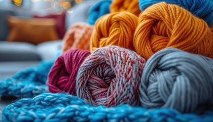 Crafting at home, vibrant colors, creative process, cozy setting, detailed