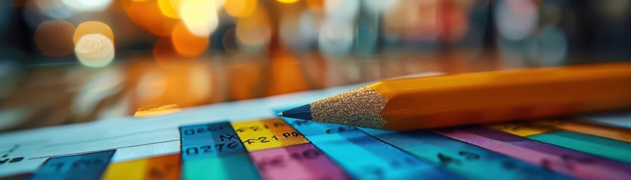 Market research data, vibrant colors, graphs and charts, closeup, informative