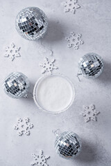 Coconut cream martini cocktail in a glass