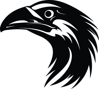 Black silhouette of Ichthyornis head